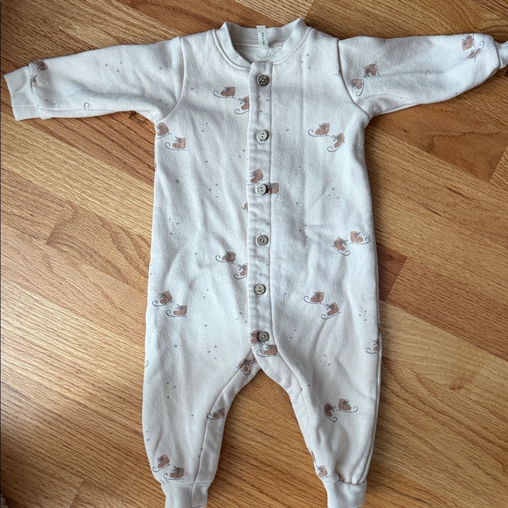 Quincy Mae button down warm romper